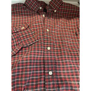 Ralph Lauren "The Big Shirt" Mens Large Multicolor Plaid Long Sleeve Button Down